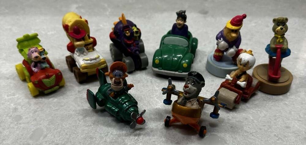 Vtg Hanna-Barbera & Disney Fast Food Toy Lot of 9 Baloo Wacky Races Flintstones
